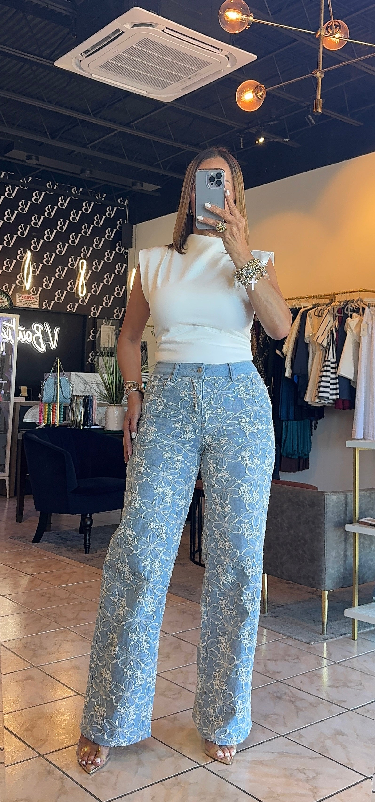 Flower Lace Jean