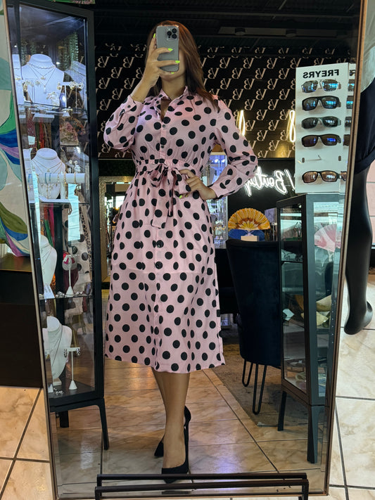 Pink Polka Dot Dress