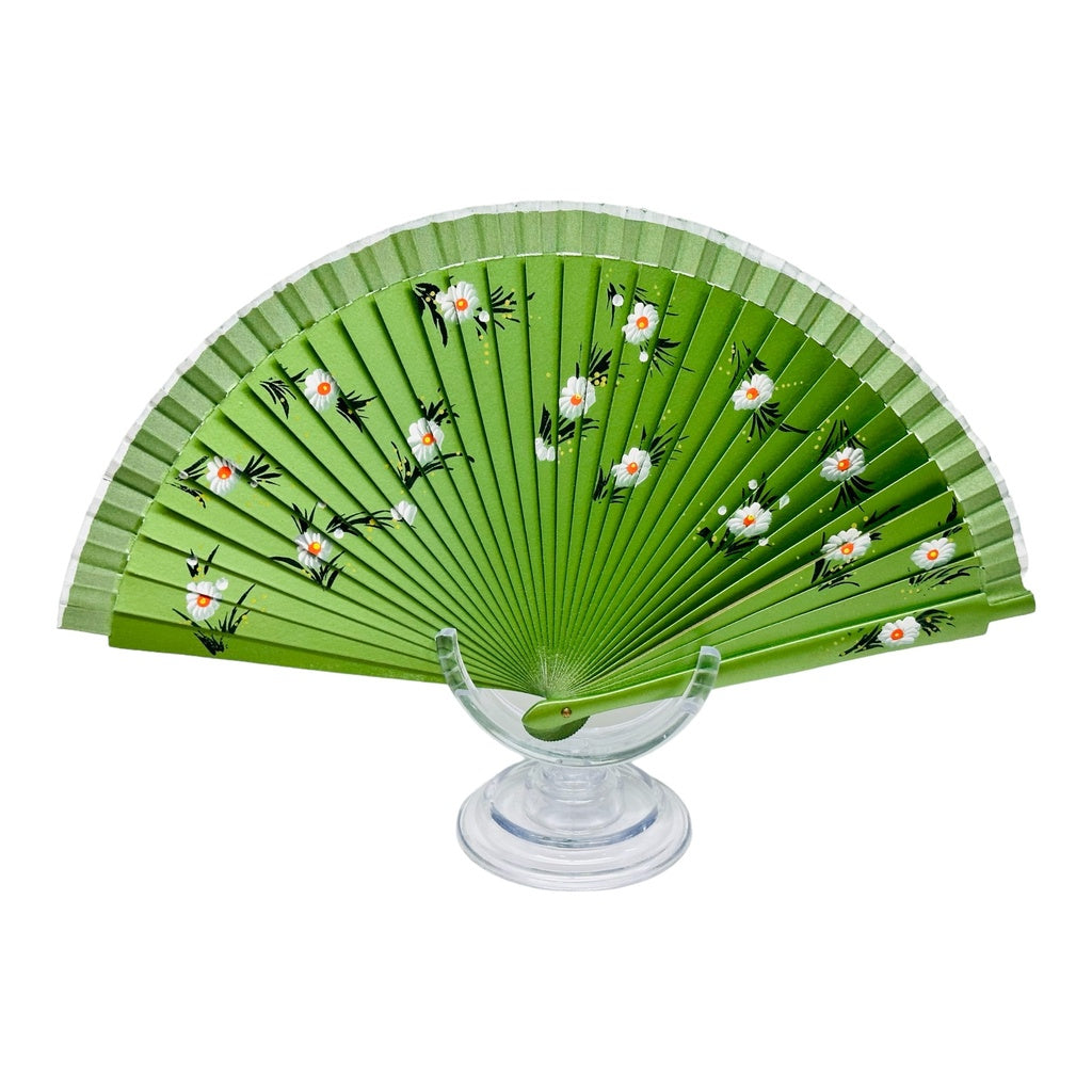 Flowers Hand Fan- Green