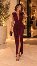Carolina Dress - Burgundy