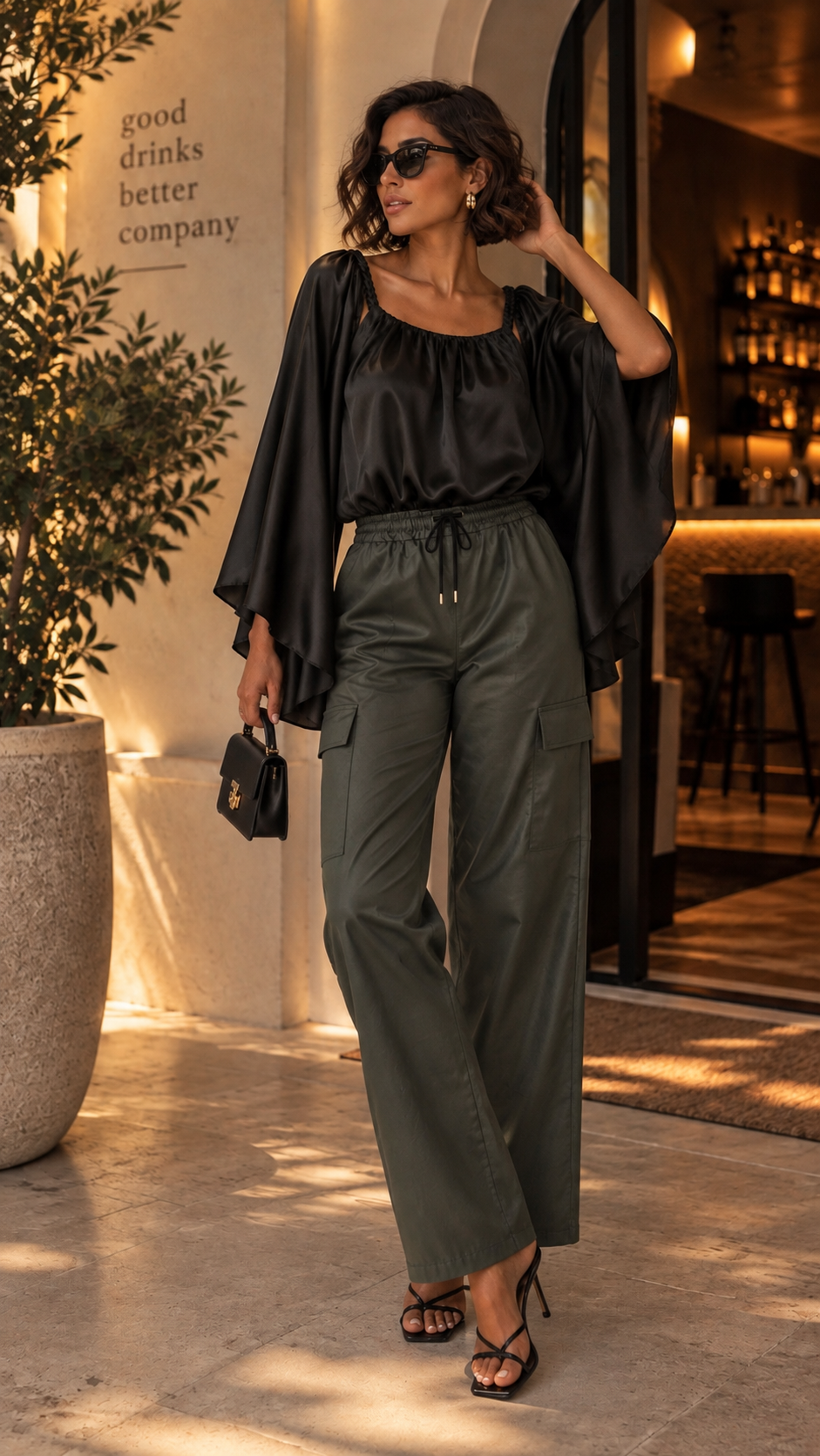 Amaya Cargo Pant - Hunter Green