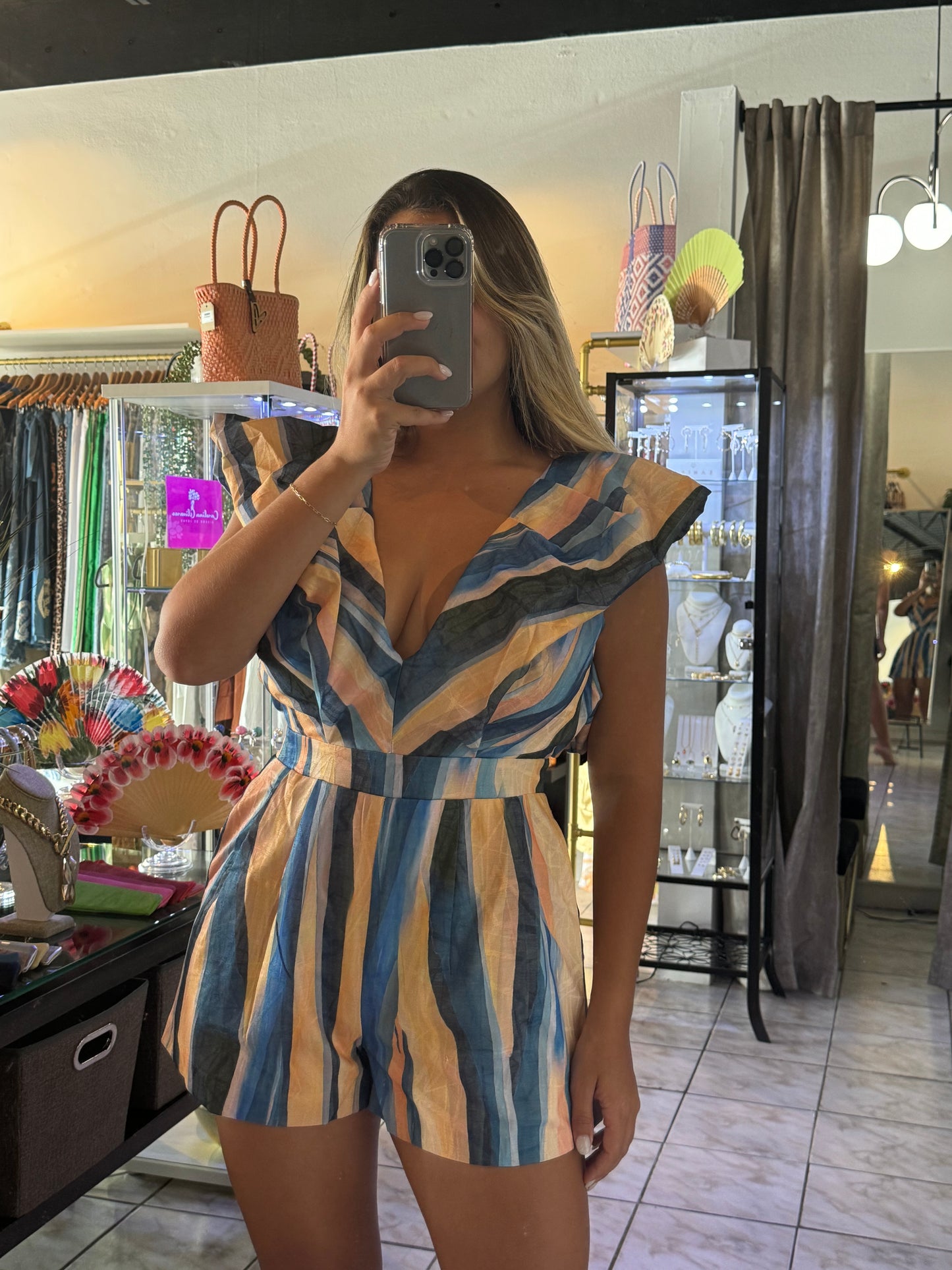 Agata Stripe Romper