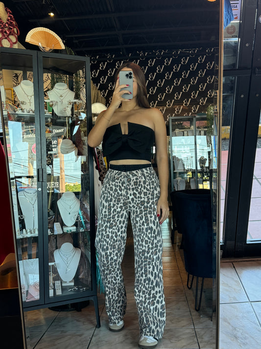 Double Waist Animal P Pants