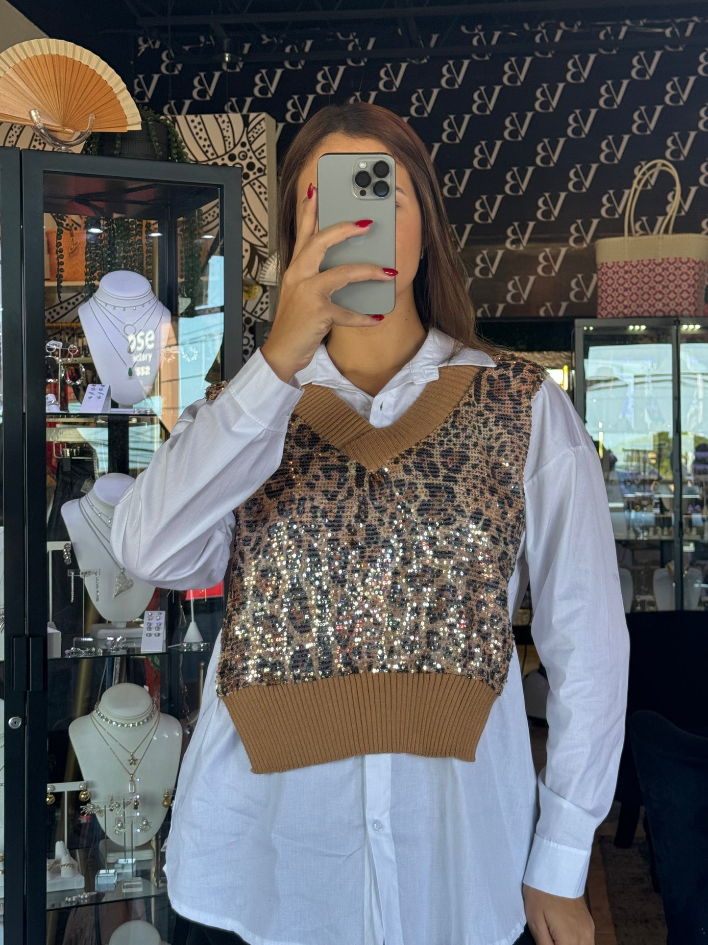 Sequin Jacket Top