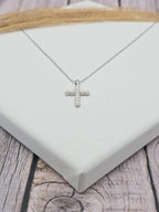 Cross Pearl Necklace - Silver