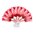 Tulip Hand Fan-Red