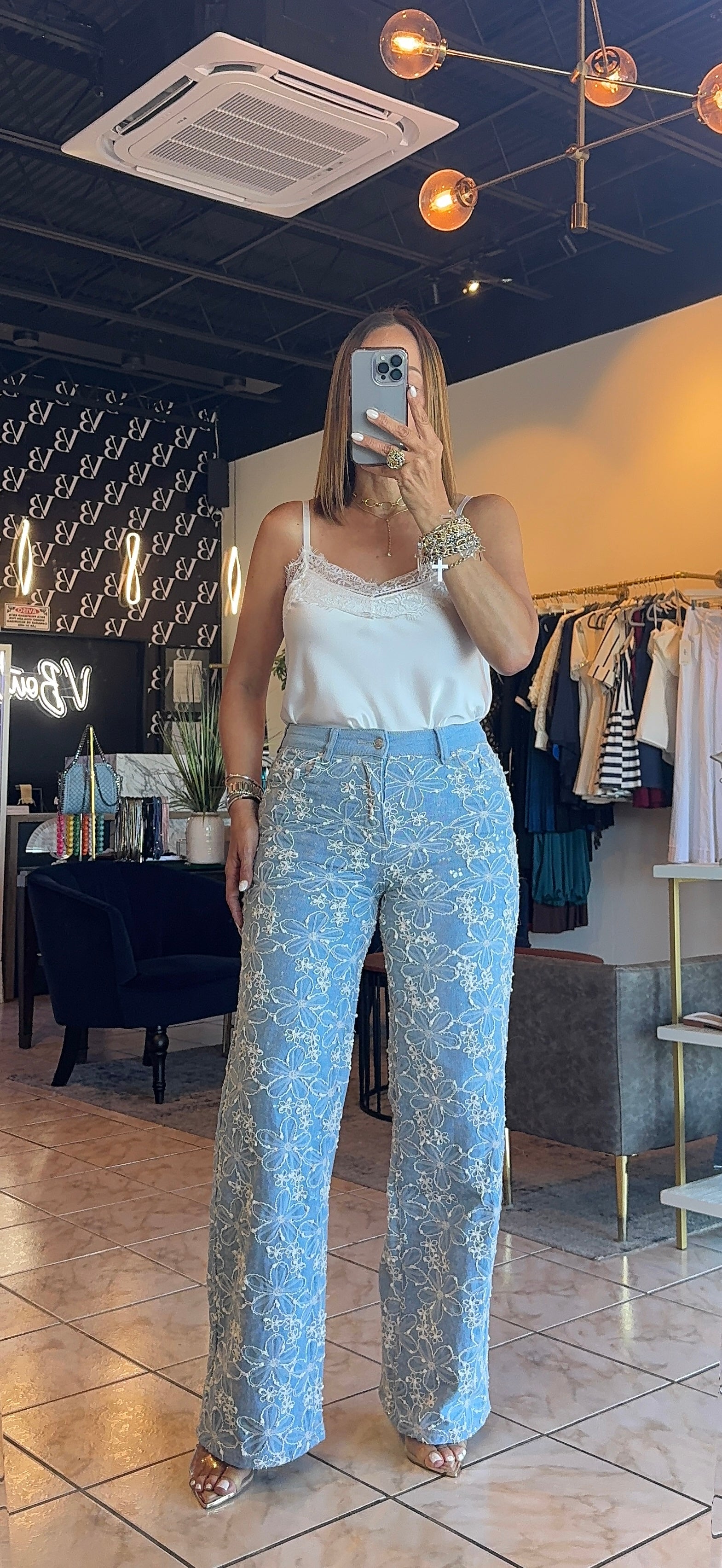 Flower Lace Jean