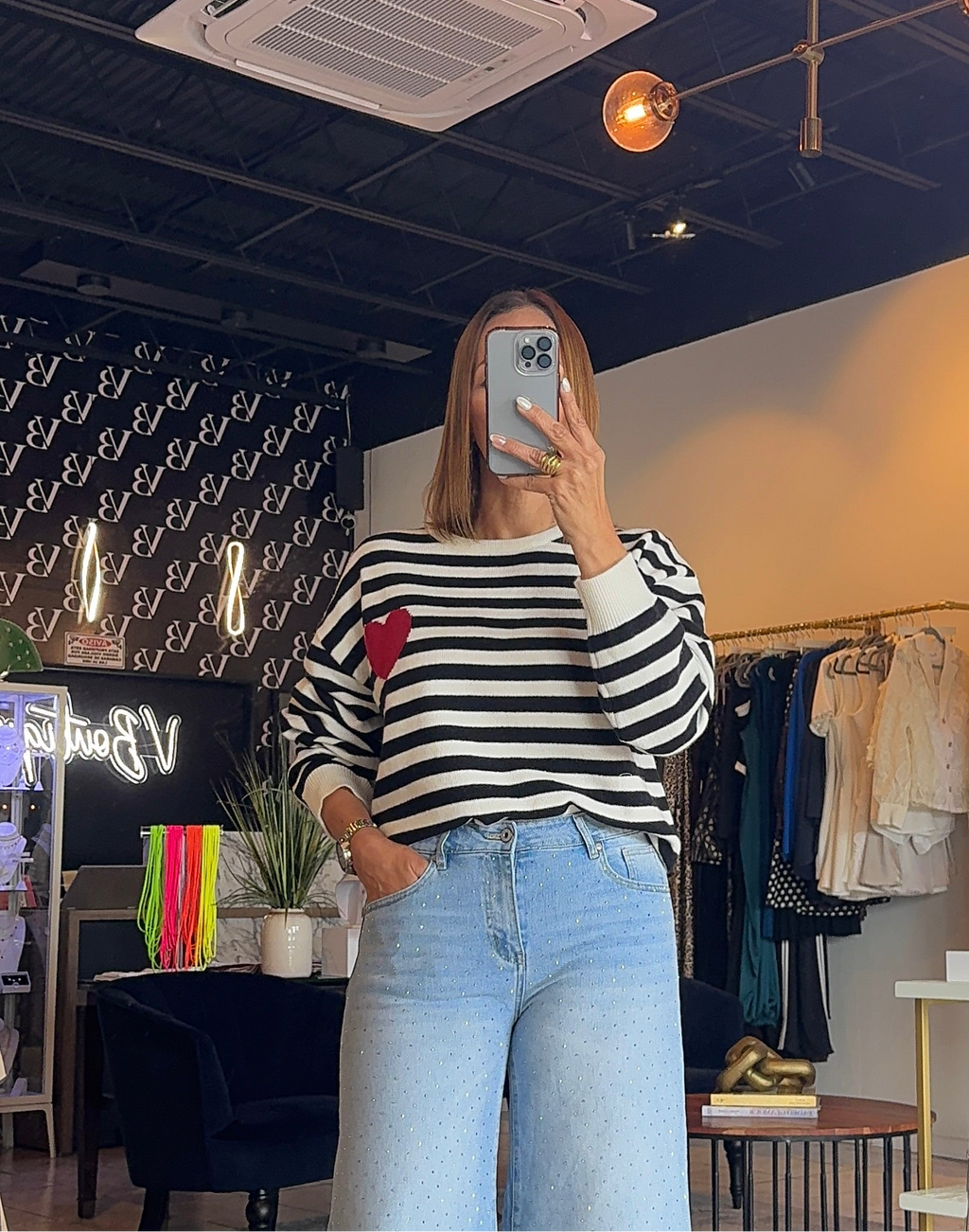 Striped Black Sweater