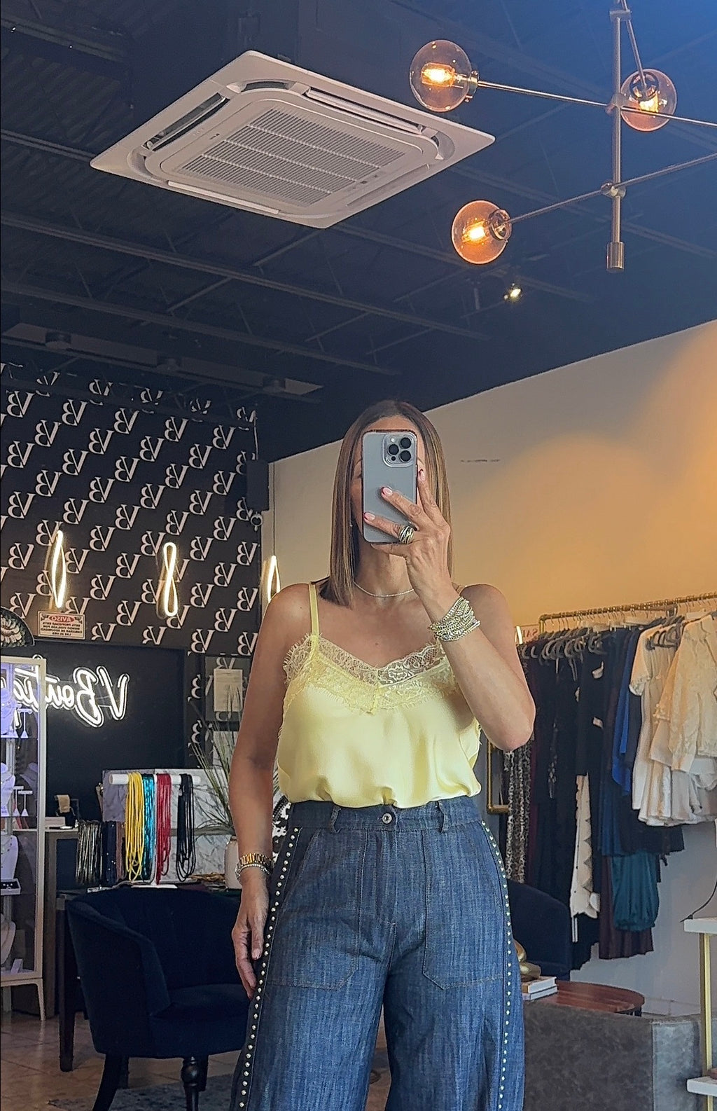 Fanny Lace Top-Yellow