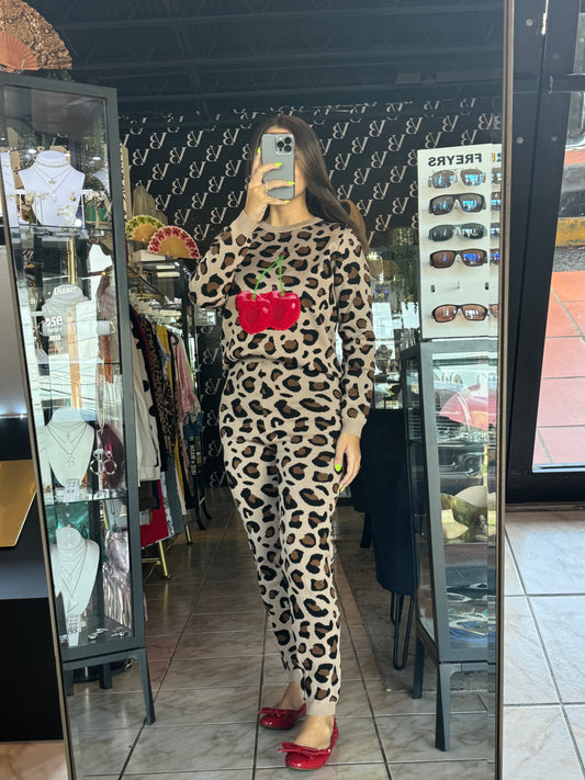 Cherry Leopard Set