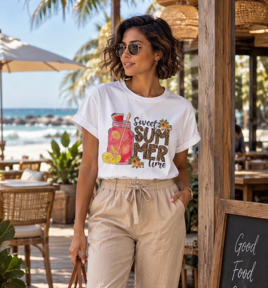Rhinestone Summer Time T-shirt