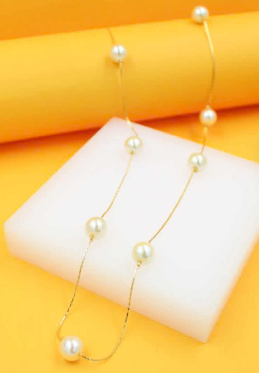 Agata Necklace - Pearl