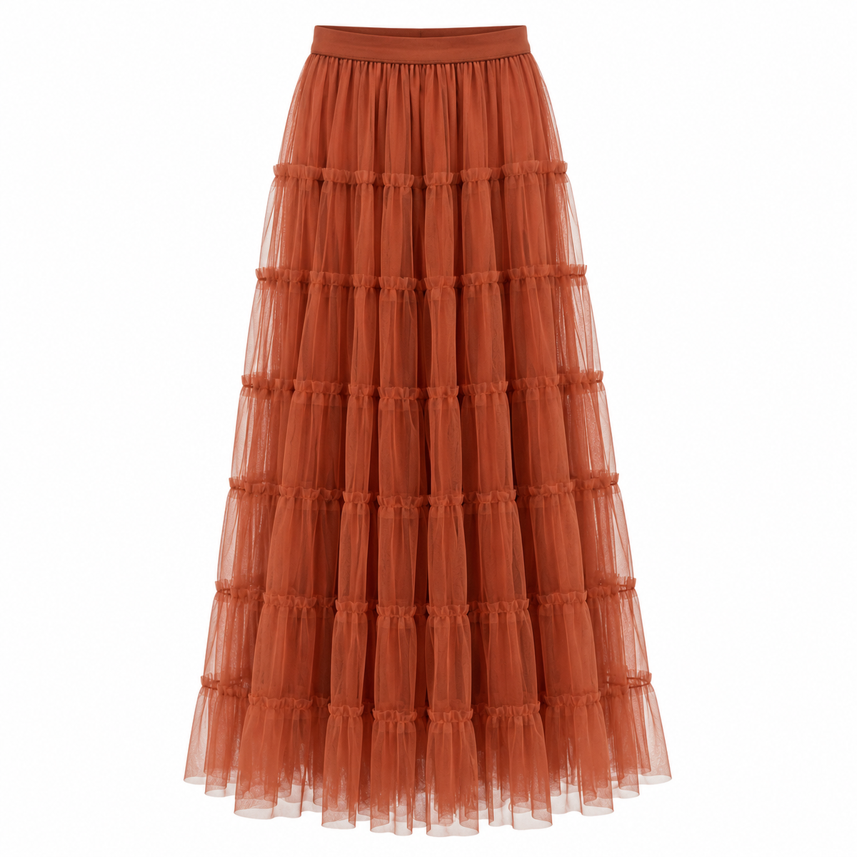 Camel Tulle Skirt