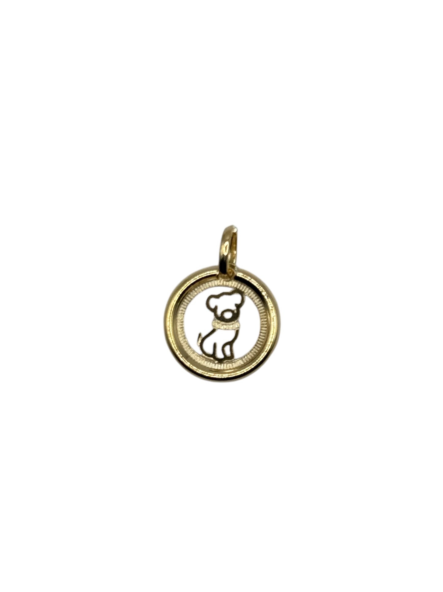 Dog Round Charm