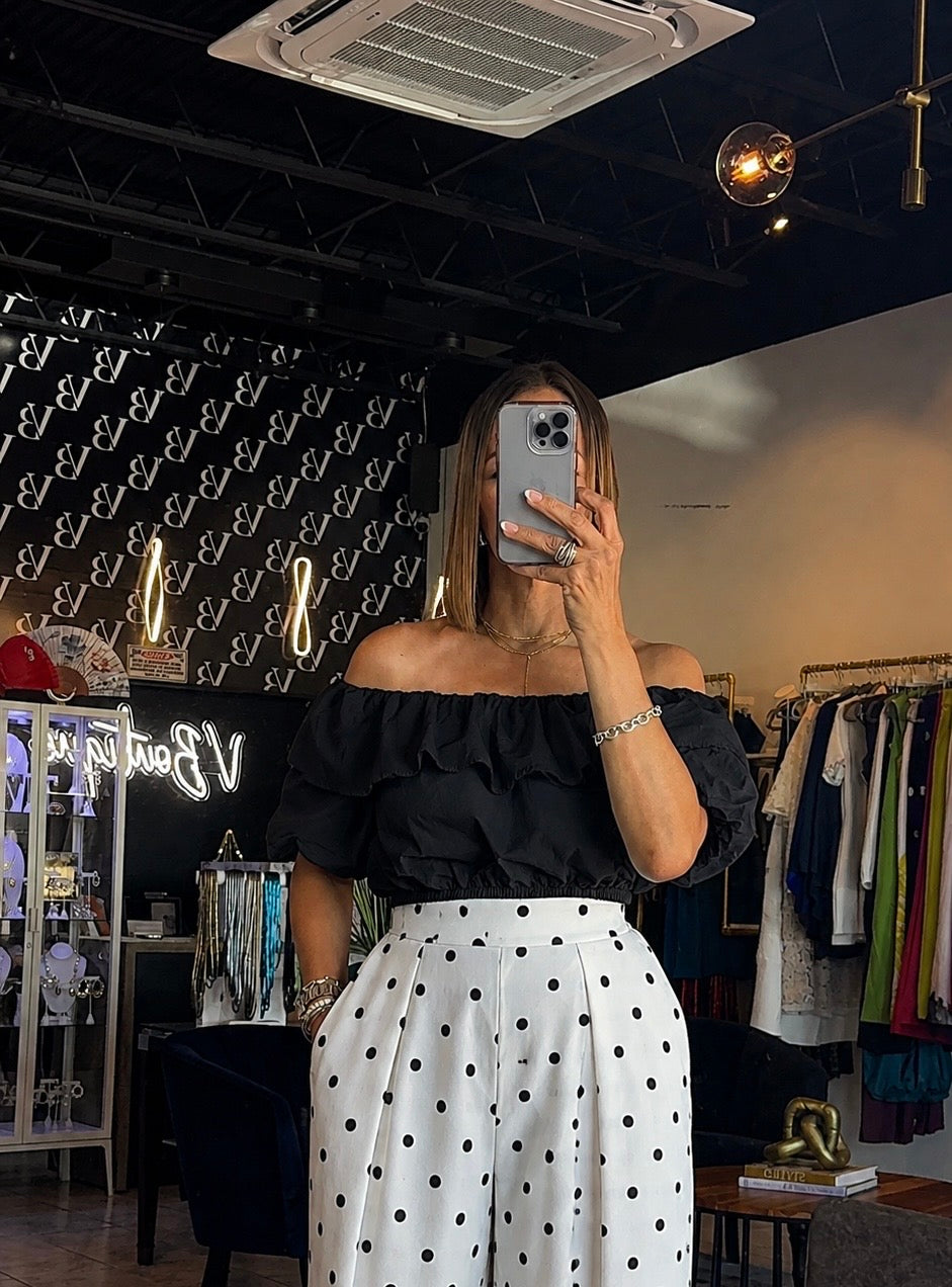 Summer Strapless Top - Black