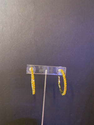 Slim Hoops on Topaz