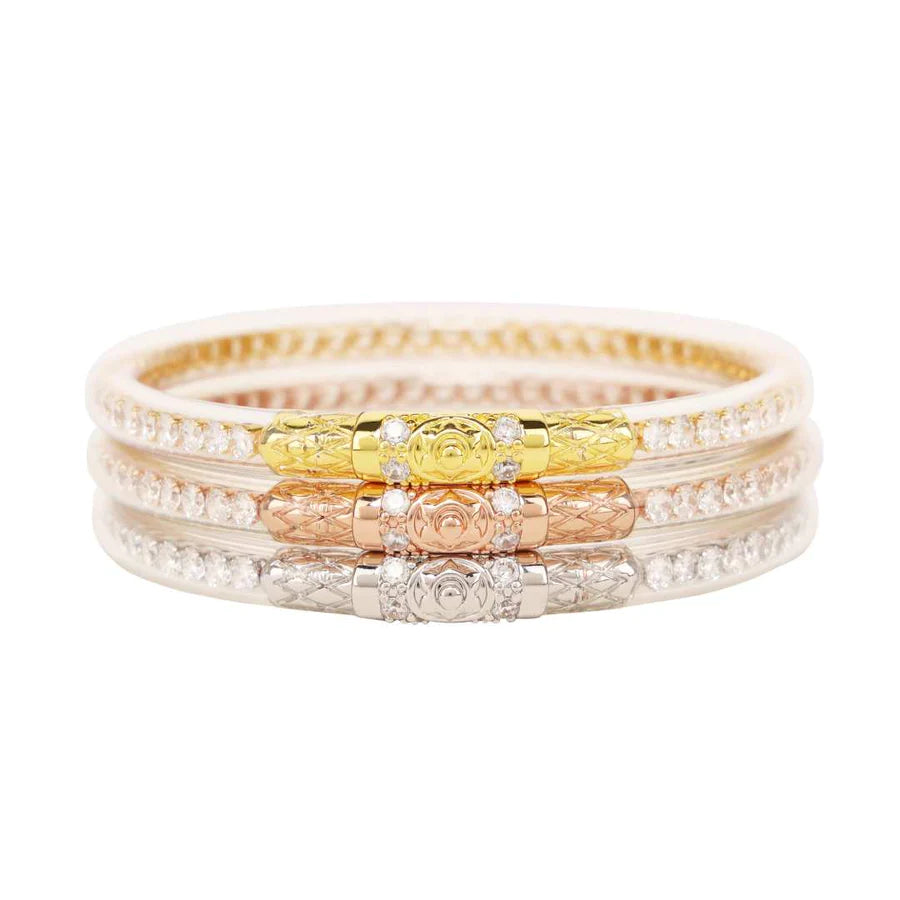 THREE QUEENS ALL WEATHER BANGLES® (AWB®) - CLEAR CRYSTAL